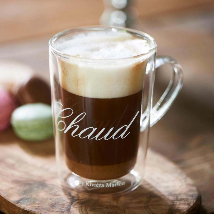 Riviera Maison Dubbelwandig Theeglas C'est Chaud L