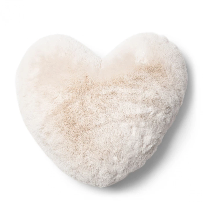 riviera maison Faux Fur Kussen Heather Heart
