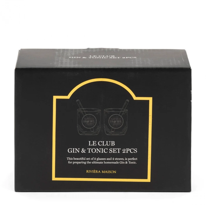 Riviera Maison Gin & Tonic Glas Le Club Set Van 2