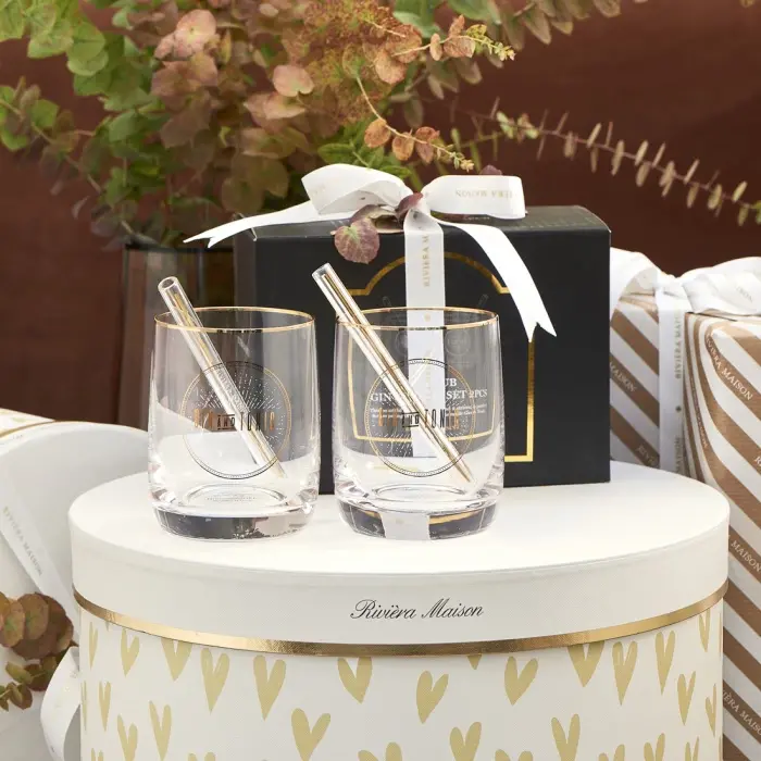 Riviera Maison Gin & Tonic Glas Le Club Set Van 2
