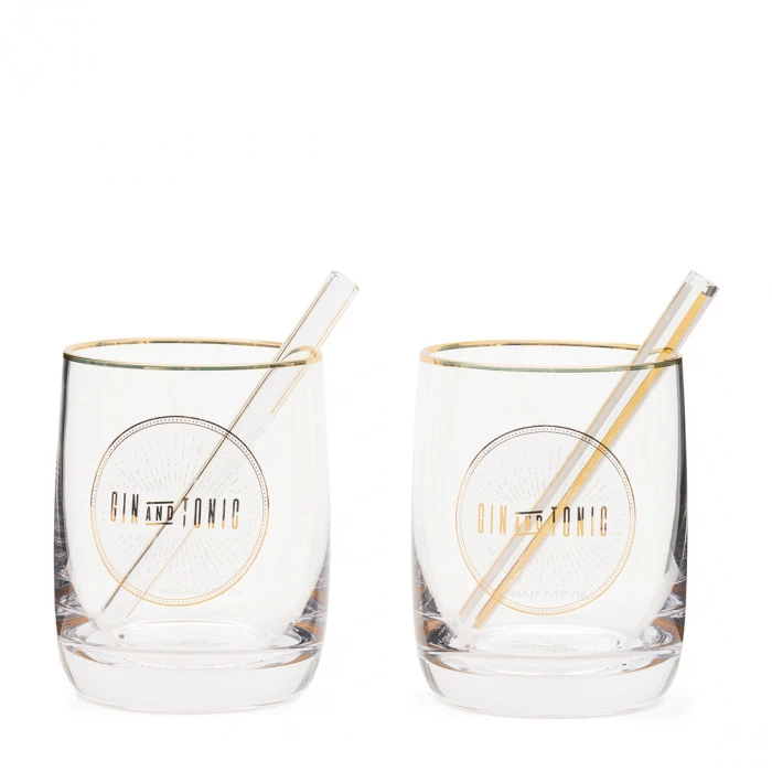 riviera maison Gin & Tonic Glas Le Club Set van 2