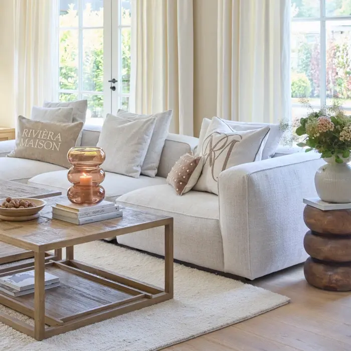 Riviera Maison Hamilton Hoekmodule Links Wit