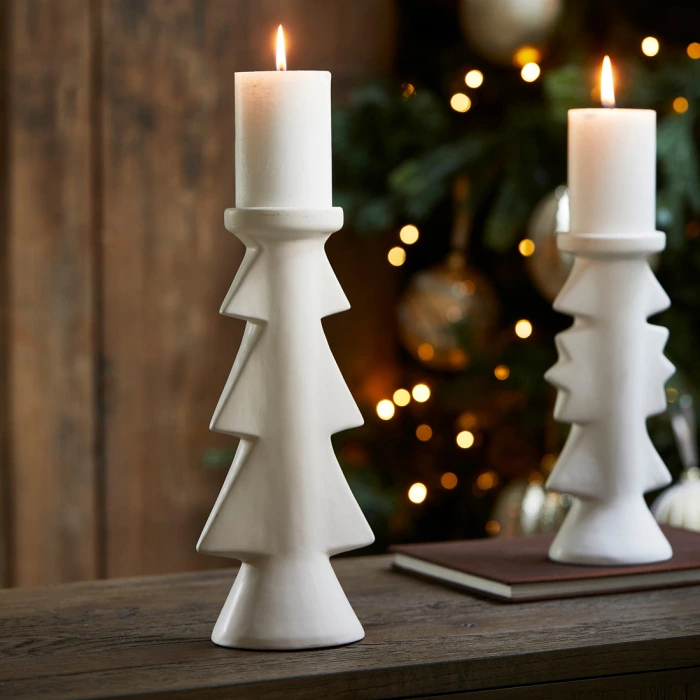Riviera Maison Kaarsenhouder Lucerna Tree Wit