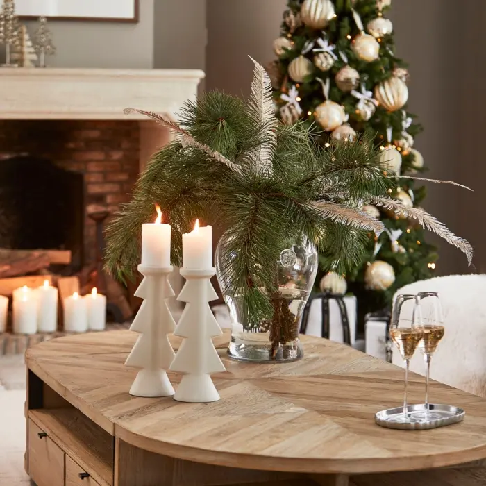 Riviera Maison Kaarsenhouder Lucerna Tree Wit