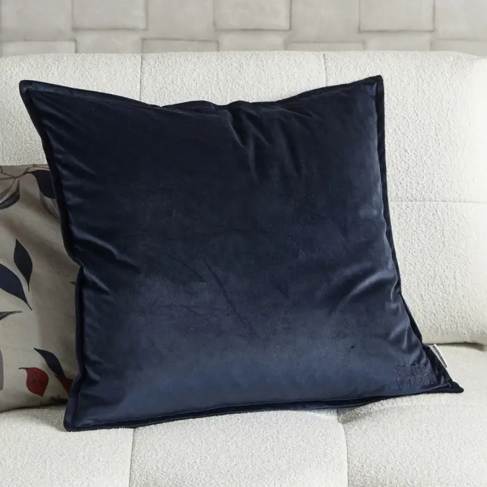 Riviera Maison Kussenhoes RM Velvet Blauw 60x60 Cm