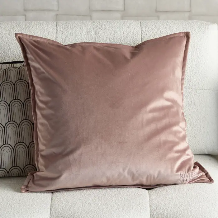 Riviera Maison Kussenhoes RM Velvet Roze 60x60 Cm