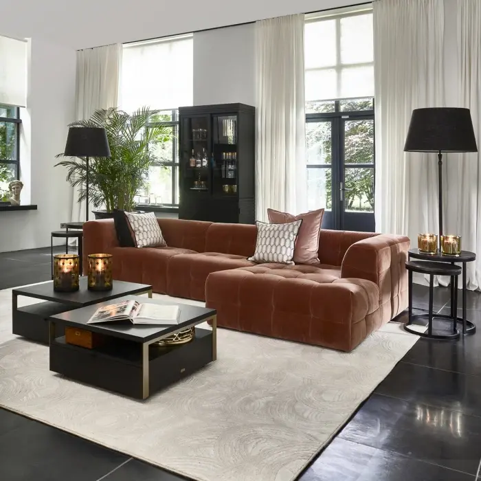 Riviera Maison Kussenhoes RM Velvet Roze 60x60 Cm