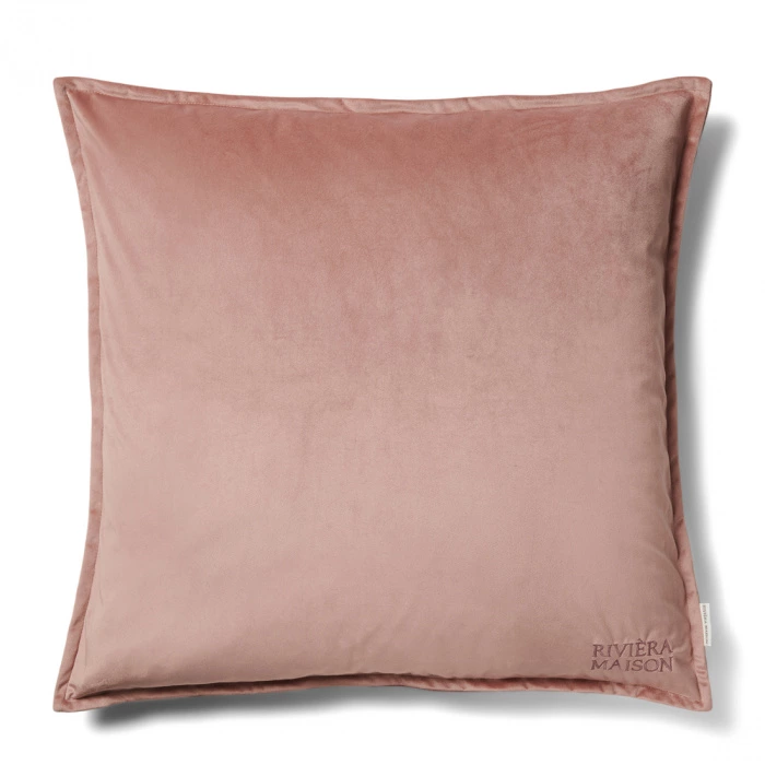 riviera maison Kussenhoes RM Velvet Roze 60x60 cm