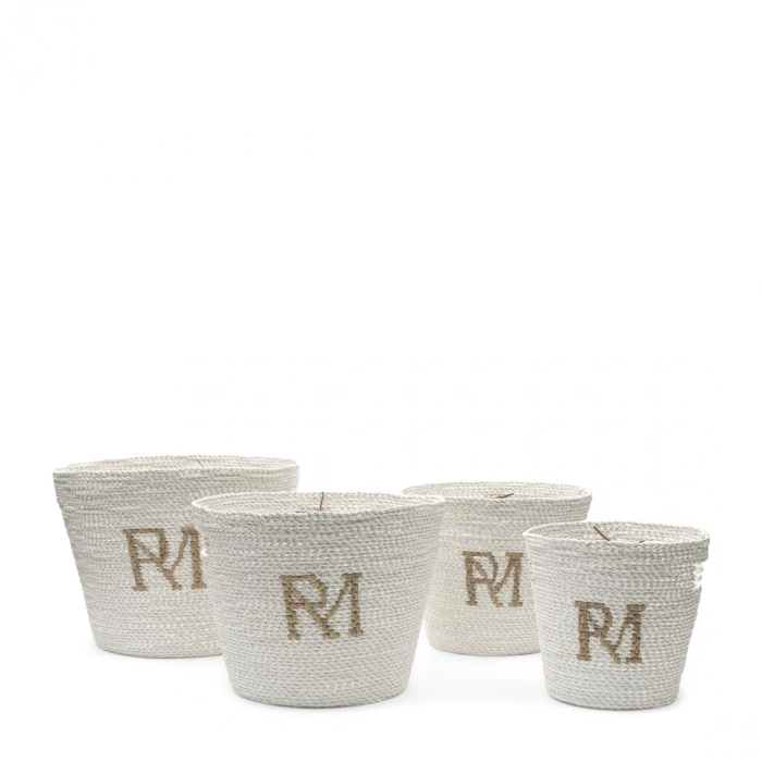 riviera maison Mandenset van 4 stuks - RM Monogram