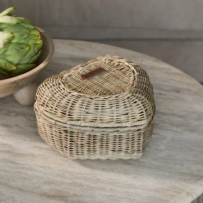 Riviera Maison Opbergmand Rustic Rattan Heart