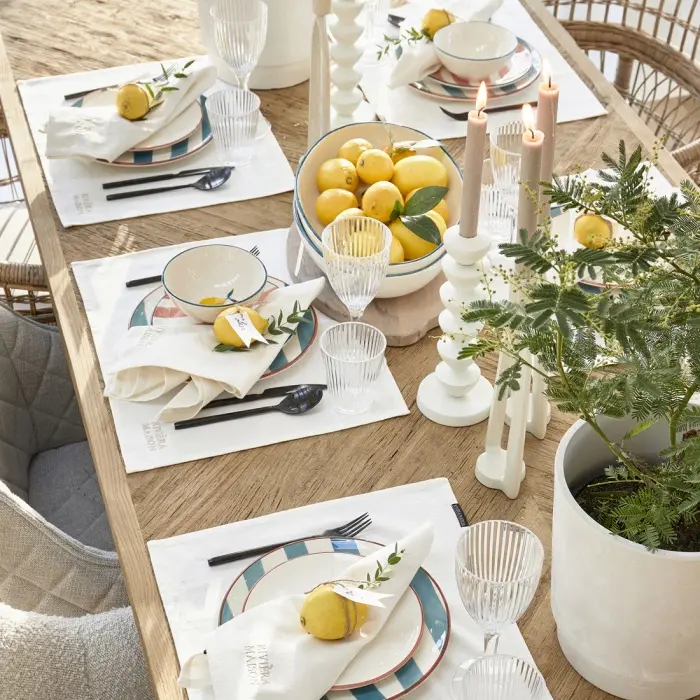 Riviera Maison Placemat RM Classic Wit 2 Stuks