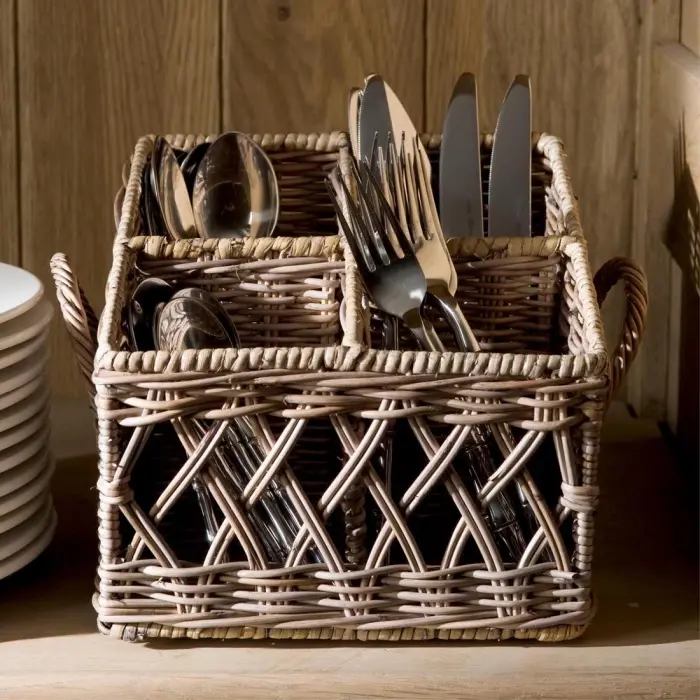 Riviera Maison Rustic Rattan Couvert Basket Square