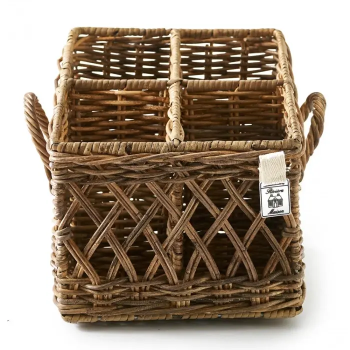 riviera maison Rustic Rattan Couvert Basket Square