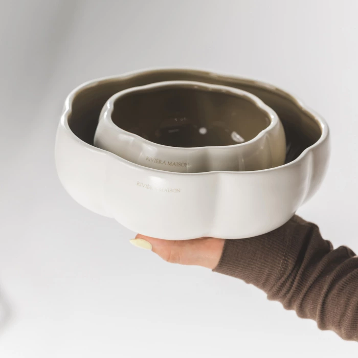 Riviera Maison Serveerschaal Pumpkin Wit