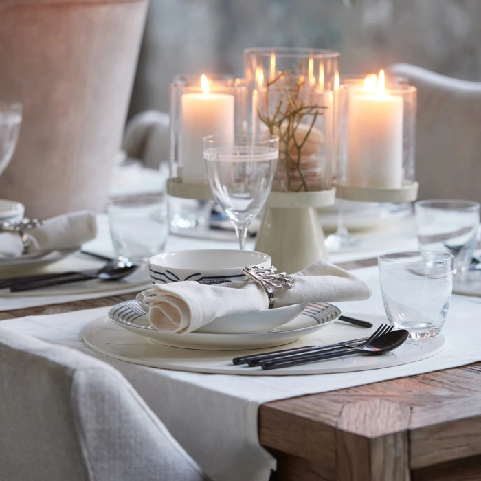 Riviera Maison Servetten RM Classic Wit 2 Stuks