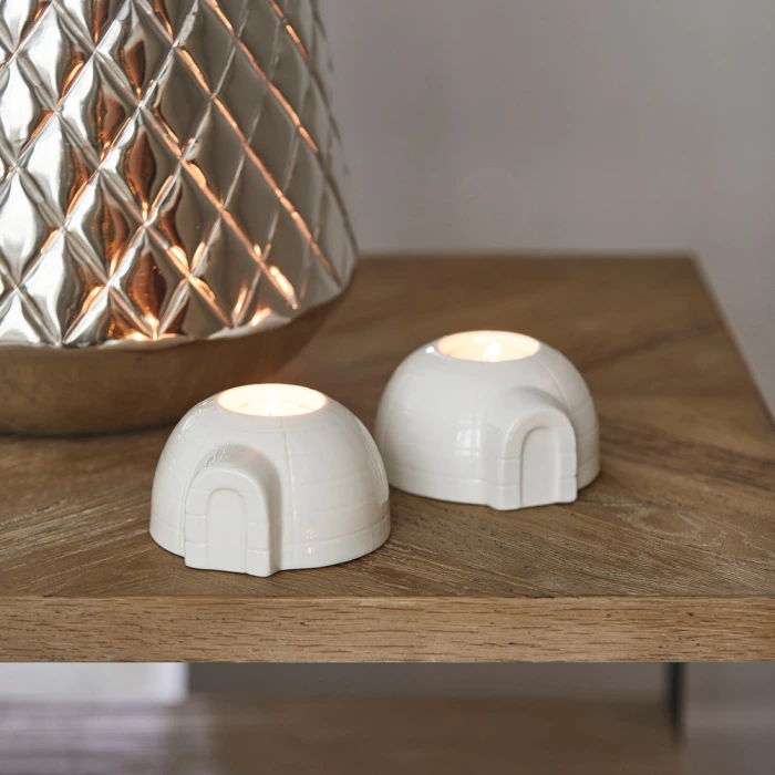 Riviera Maison Waxinelichthouder Iglo Wit