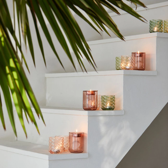 Riviera Maison Waxinelichthouder Swirl Donkergroen