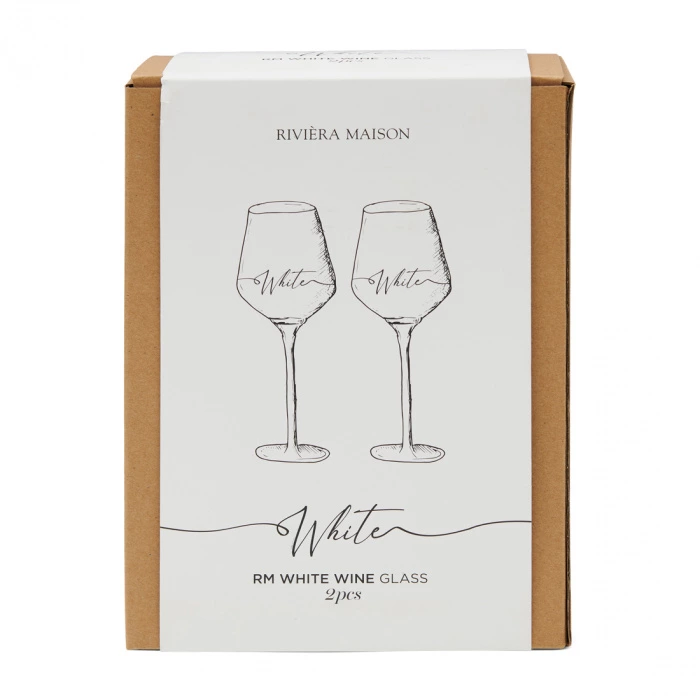 Riviera Maison Wijnglas RM White 2 Stuks