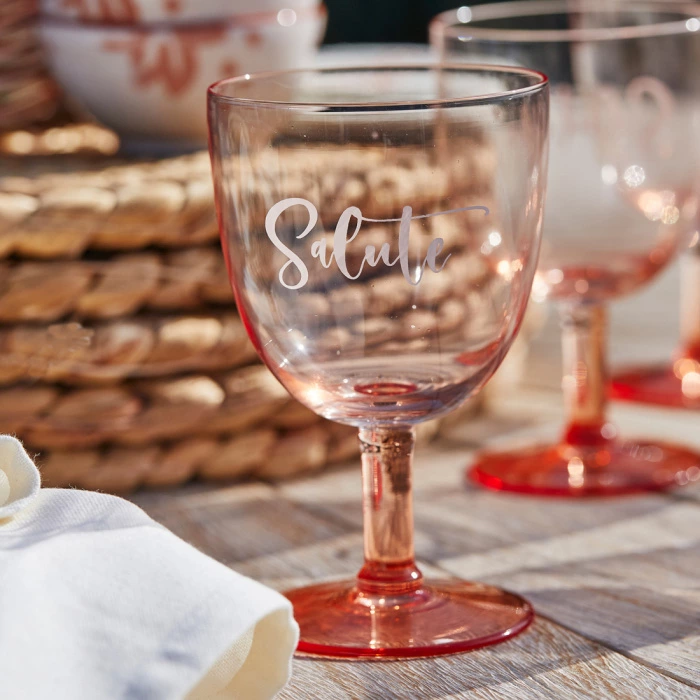 Riviera Maison Wijnglas Salute Roze