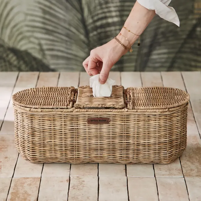 Riviera Maison Toiletpapier & Tissue Opbergbox Rustic Rattan