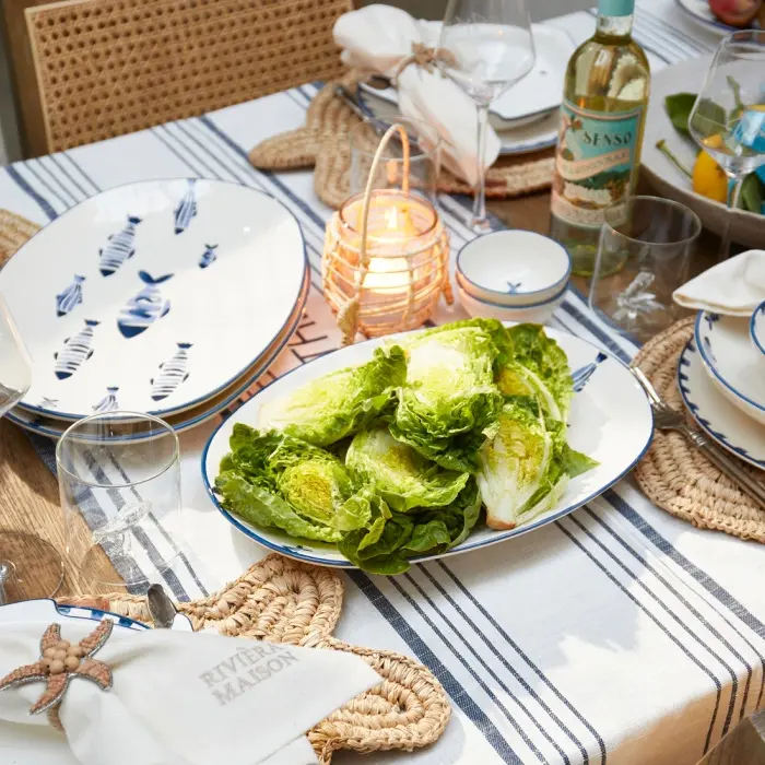 Riviera Maison Waxinelichthouder Classic Fish Rustic Rattan