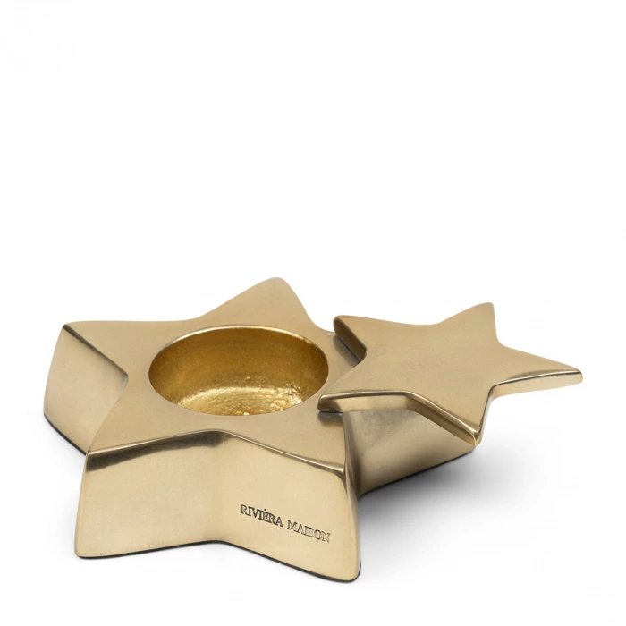 riviera maison Waxinelichthouder Falling Stars Goud