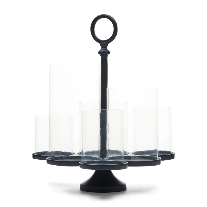 riviera maison Windlicht Lisbon Multiple Hurricane Zwart