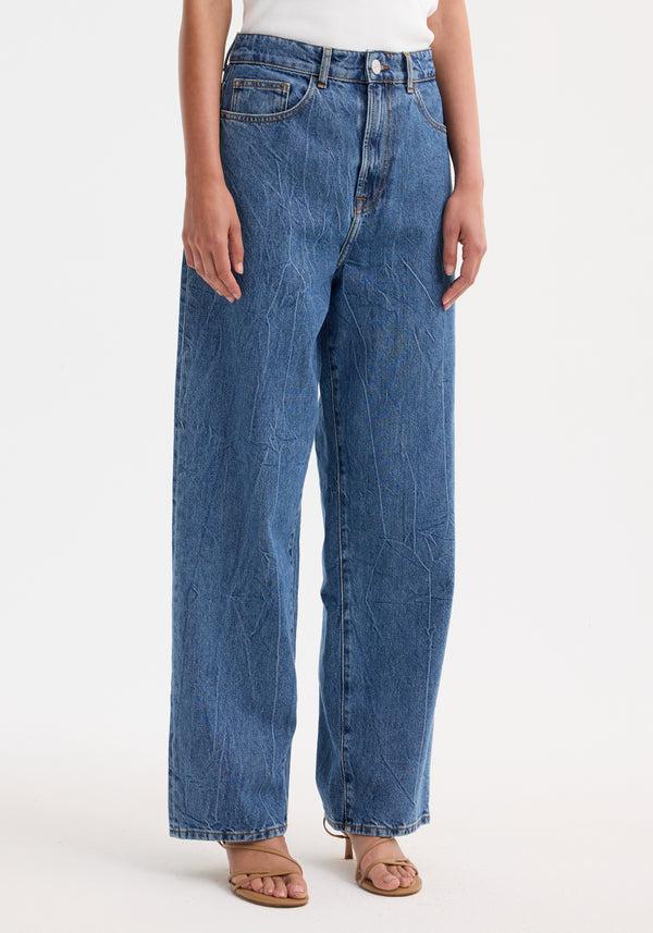 Róhe Baggy Fit Denim | Mid Denim Blue