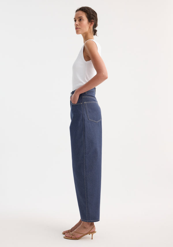 Róhe Barrel Leg Raw Denim | Raw Denim