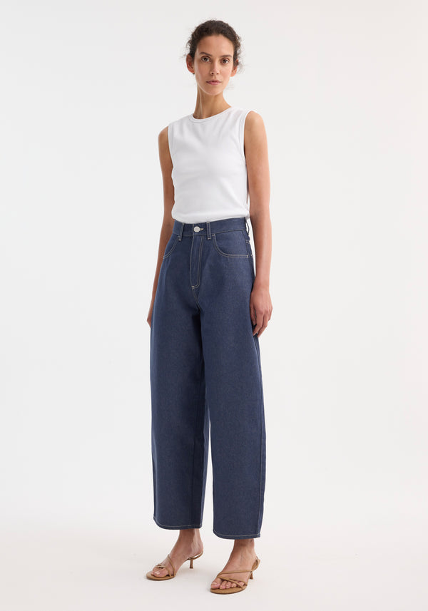 Róhe Barrel Leg Raw Denim | Raw Denim