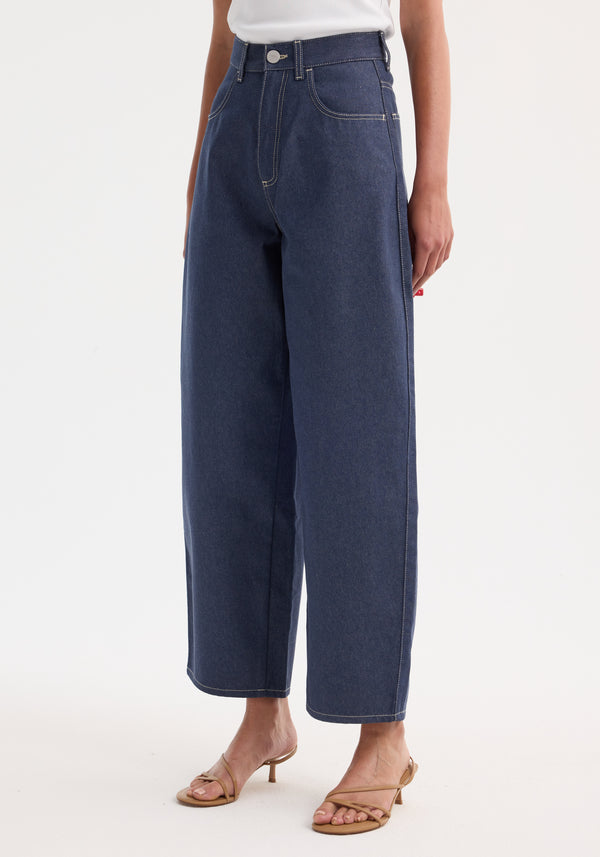 Róhe Barrel Leg Raw Denim | Raw Denim