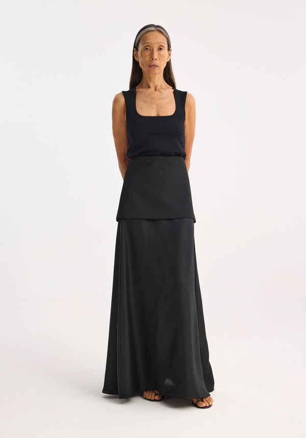 Róhe Bustier-shaped Knitted Tanktop | Black