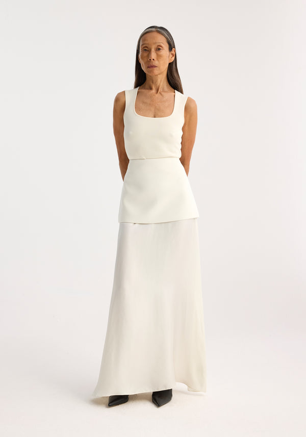 róhe bustier-shaped knitted tanktop | off white