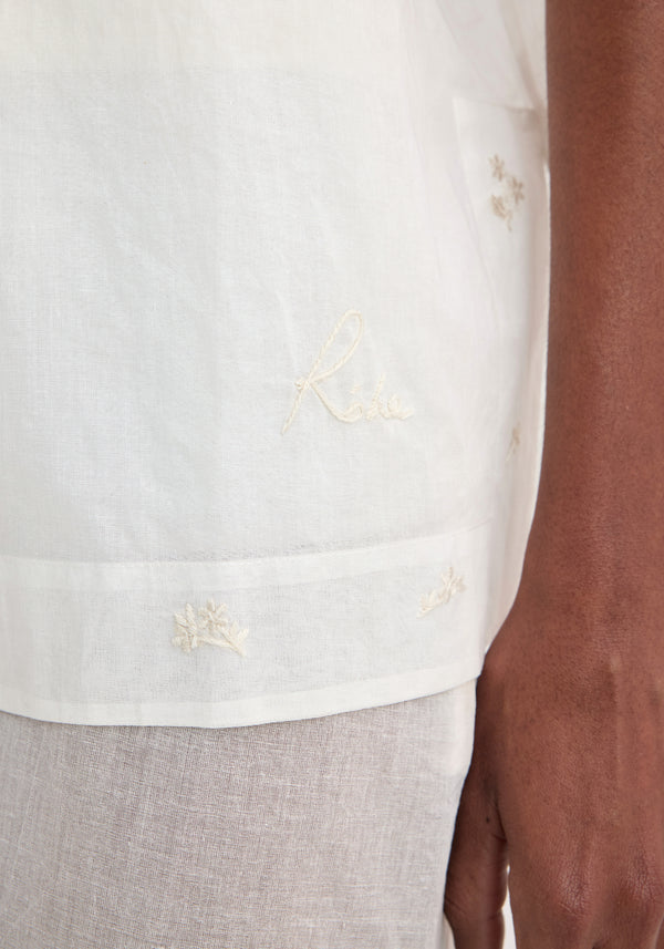 Róhe Camp Collar Organza Shirt | Off White