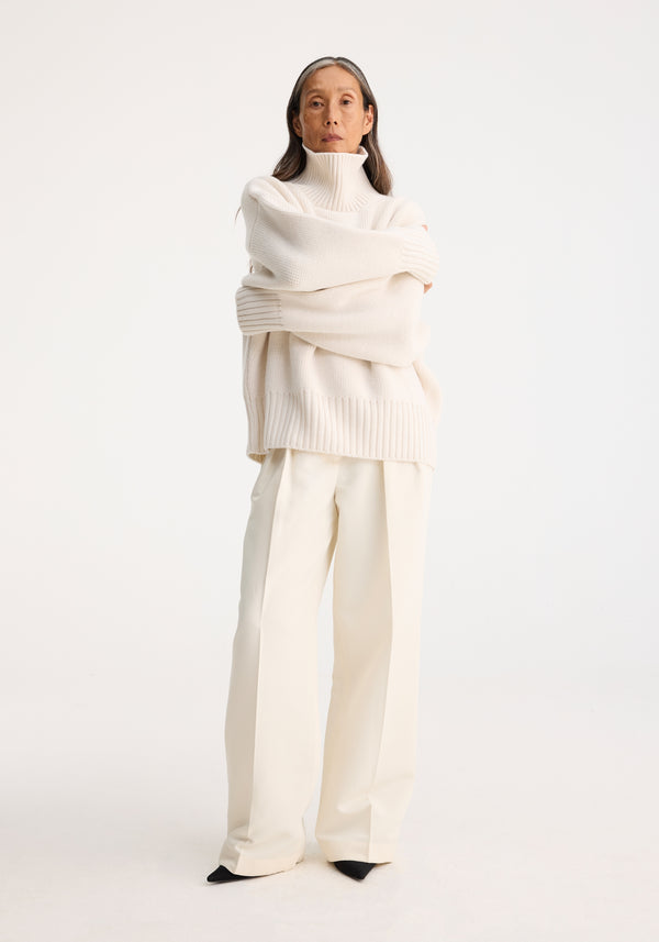 róhe compact turtleneck jumper | off white