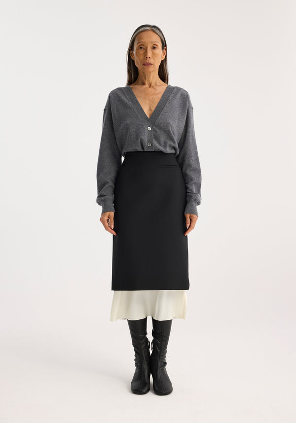 róhe contrast pencil skirt | black