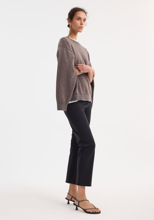 Róhe Crew-neck With Open Armhole | Mud Melange