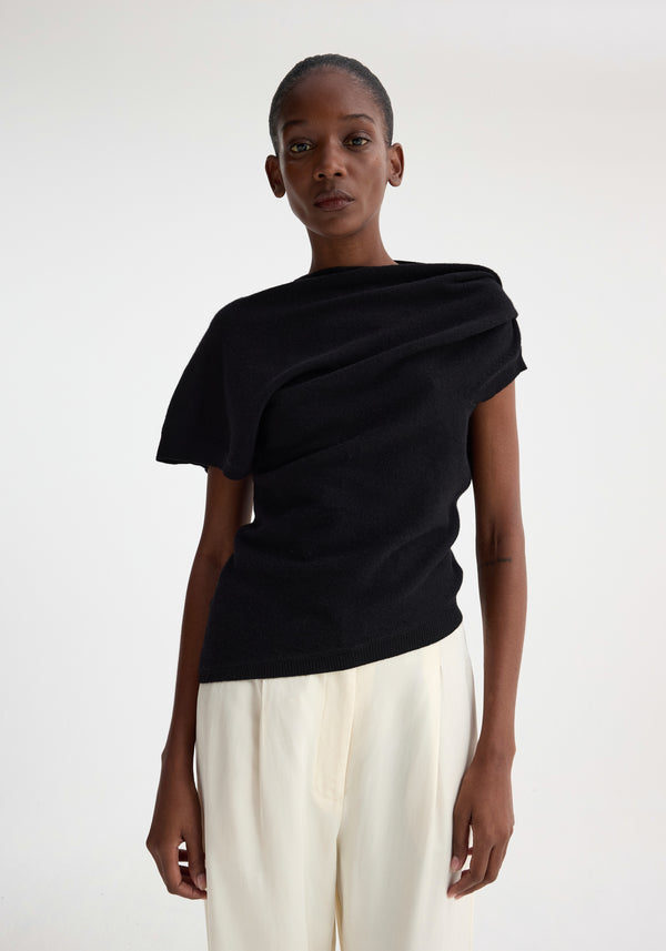 Róhe Deconstructed Knitted Top | Black