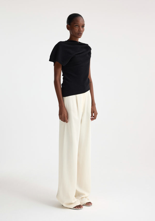 Róhe Deconstructed Knitted Top | Black