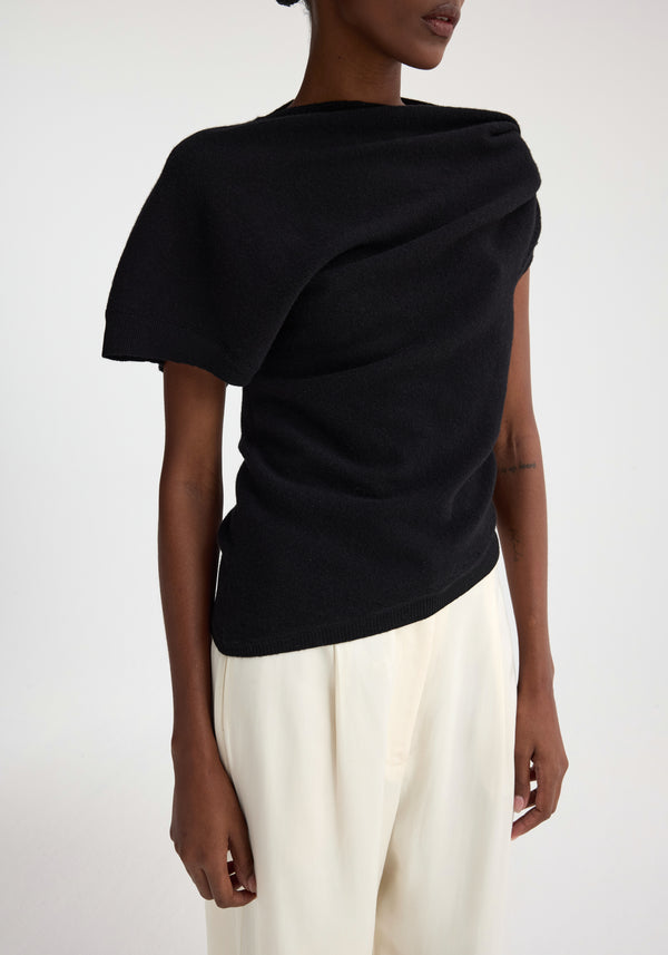 Róhe Deconstructed Knitted Top | Black