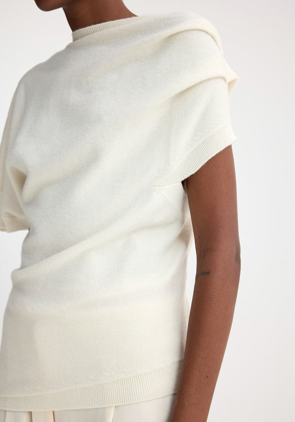 Róhe Deconstructed Knitted Top | Off White