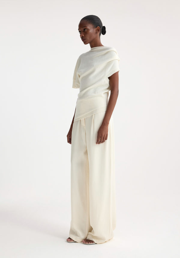 Róhe Deconstructed Knitted Top | Off White