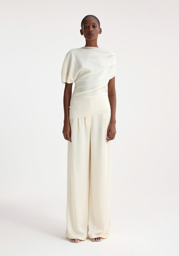 róhe deconstructed knitted top | off white