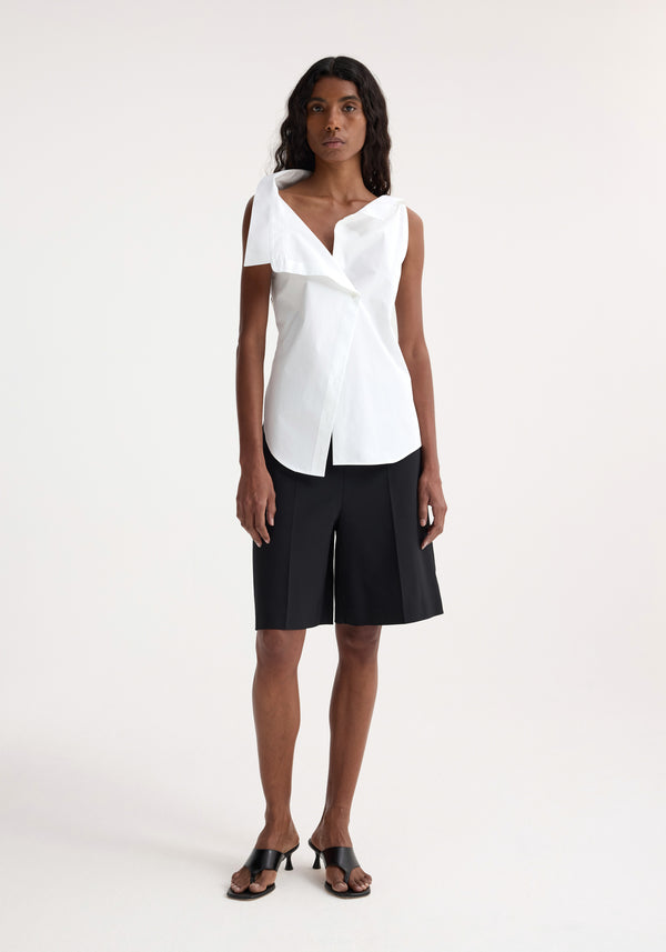 róhe deconstructed off-shoulder top | optic white