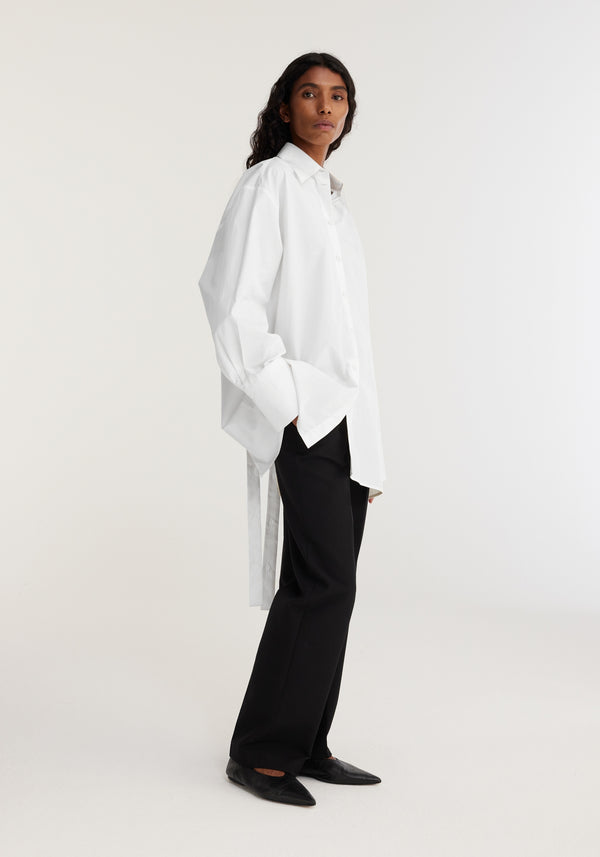 róhe deconstructed poplin shirt | optic white