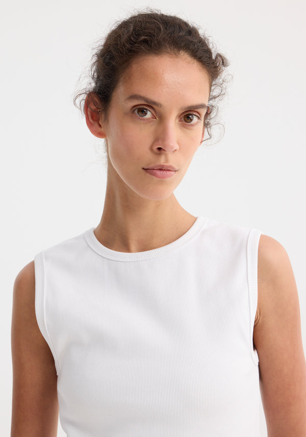 Róhe Dense Rib Tank Top | Optic White