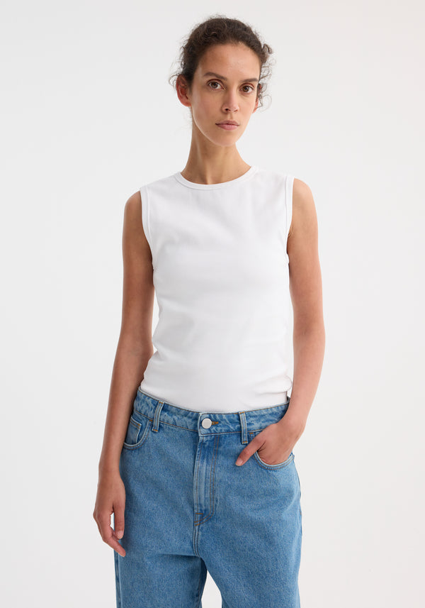 Róhe Dense Rib Tank Top | Optic White