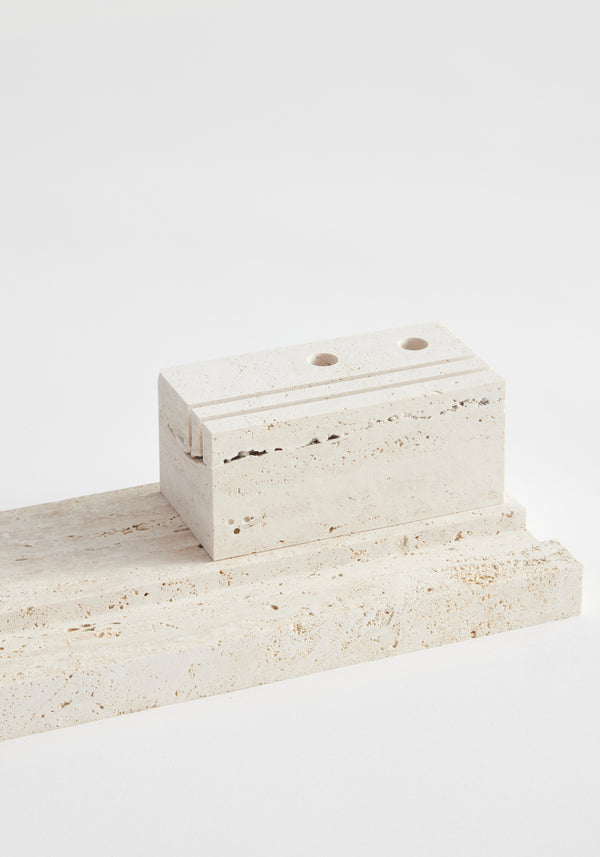 Róhe Desk Organizer | Travertine