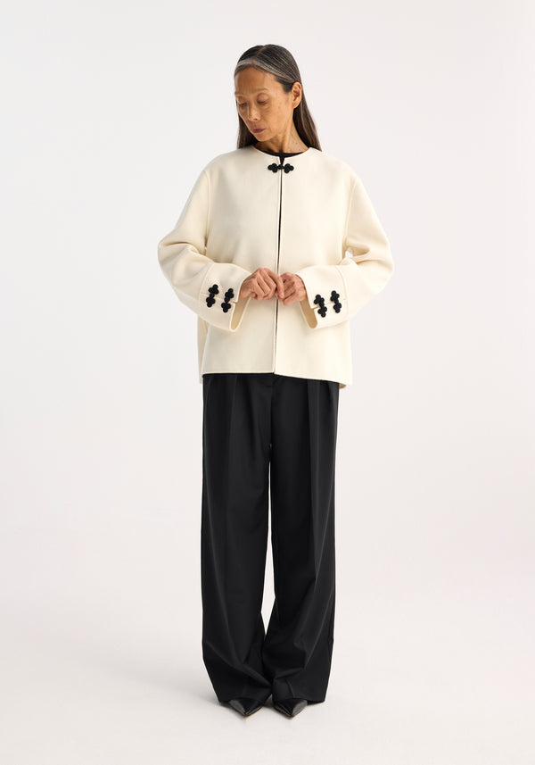 róhe double-faced cape jacket | off white