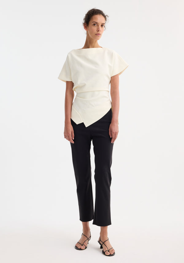 róhe draped lapel top | off white